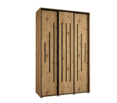 Arte  Cannes Xii Sliding Door Wardrobe W160Cm - Elegant Oak Artisan Storage Solution - image 1