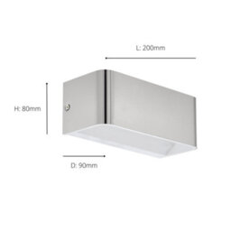 Eglo Sania 4 Led Satin Nickel Cube Aluminium Wall Light - thumbnail 3