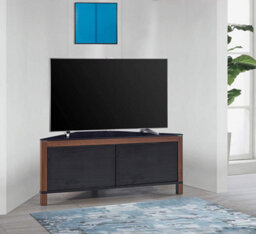 "Mda Designs Volans Tru-Corner Remote Friendly Doors Walnut/black Reversible Panel Lcd/plasma/led Tv Up To 42"" Corner Tv Cabinet" - thumbnail 3