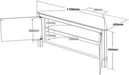 "Mda Designs Volans Tru-Corner Remote Friendly Doors Walnut/black Reversible Panel Lcd/plasma/led Tv Up To 42"" Corner Tv Cabinet" - thumbnail 8