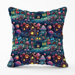 Warren Reed Designer Whimsical Gingerbread House Pattern Cushions 60Cm X 60Cm - thumbnail 1