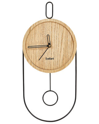 Wyld And Coco Luminahome Pendulum Wall Clock, Light Brown, Mdf And Metal, 20 X 45 Cm - image 1