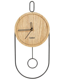 Wyld And Coco Luminahome Pendulum Wall Clock, Light Brown, Mdf And Metal, 20 X 45 Cm - thumbnail 1