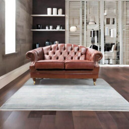 Chesterfield Handmade 2 Seater Sofa Settee Old English Hazel Leather Victoria In Style - thumbnail 5