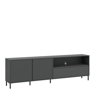 Furniture To Go Avenale Tv Cabinet 2 Door 1 Drawer In Anthracite - image 1