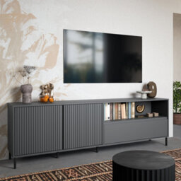 Furniture To Go Avenale Tv Cabinet 2 Door 1 Drawer In Anthracite - thumbnail 4