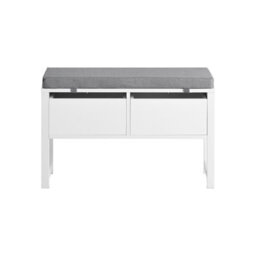 Shoe Cabinet Shoe Rack Shoe Storage Bench With Seat 2 Drawers For Living Room,bedroom Storage,sobuy Fsr88-W,white