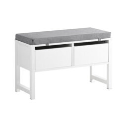 Sobuy Fsr88-W, Hallway Bedroom Bench Shoe Bench With Seat Cushion And 2 Drawers,white,w71.8Xd30Xh45 - thumbnail 9