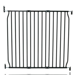 Safetots Eco Screw Fit Baby Gate, Black, 100Cm - 110Cm, Stair Gate For Toddler And Baby, Screw Fit Safety Barrier - thumbnail 1