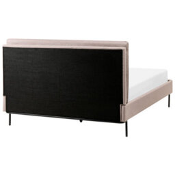 Beliani Bed Fabric Corio 140 X 200 Cm (Eu Double) Taupe - thumbnail 6