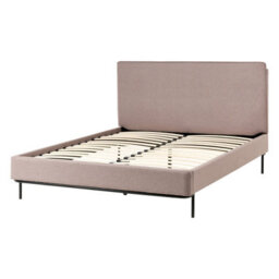 Beliani Bed Fabric Corio 140 X 200 Cm (Eu Double) Taupe - thumbnail 4
