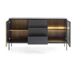Arte Sento Display Sideboard Cabinet (H)830mm (W)1540mm (D)390mm With Drawers And Led Lighting - thumbnail 5