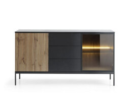 Arte Sento Display Sideboard Cabinet (H)830mm (W)1540mm (D)390mm With Drawers And Led Lighting - thumbnail 3