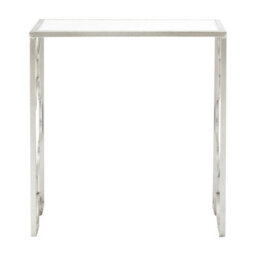 Orsina Set Of Two Merlin Silver Leaf Side Tables