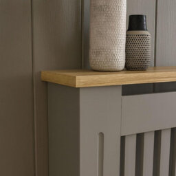 Neo Small Grey Decorative Wooden Radiator Cover - thumbnail 6