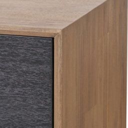Pacific Lifestyle 4 Door Black And Natural Acacia Wood Sideboard - thumbnail 7