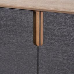 Pacific Lifestyle 4 Door Black And Natural Acacia Wood Sideboard - thumbnail 8