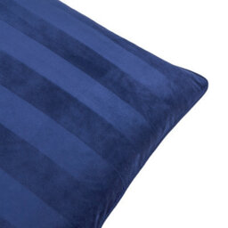 Paoletti Regency Stripe Velvet Polyester Filled Cushion, Midnight, 45 X 45Cm - thumbnail 3