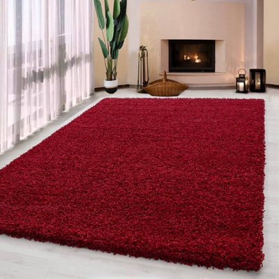 Uetian Luxurious Shaggy Rug Soft Extra Thick Area Rug For Living Room Bedroom Hallway 120X170 Cm - image 1