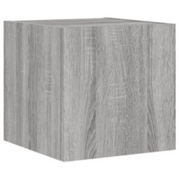 Walplus Tv Wall Cabinet With Led Lights Grey Sonoma 30.5X35X30 Cm - thumbnail 3