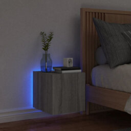 Walplus Tv Wall Cabinet With Led Lights Grey Sonoma 30.5X35X30 Cm - thumbnail 4