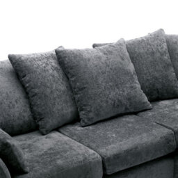 Abakus Direct Harriet Crushed Chenille 4 Seater Sofa In Dark Grey - thumbnail 3