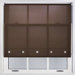 Furnished Daylight Roller Blind With Round Eyelets - Mocha Trimmable, 155Cm X 210Cm - thumbnail 1