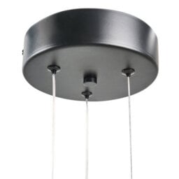 Wyld and Coco Novalume Black Geometric Led Pendant Lamp With Remote Dimmer, Large Sculptural Iron Frame, Integrated Leds, 80Cm. - thumbnail 6