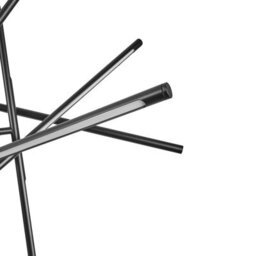 Wyld and Coco Novalume Black Geometric Led Pendant Lamp With Remote Dimmer, Large Sculptural Iron Frame, Integrated Leds, 80Cm. - thumbnail 5