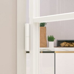 Berkfield Interior Door White 102X201.5 Cm Tempered Glass&aluminium Slim - thumbnail 6