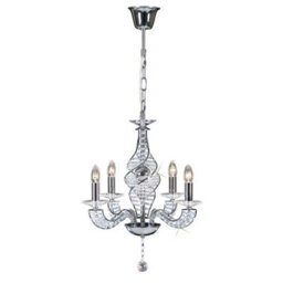 Luminosa Lighting Luminosa Santo Pendant 4 Light E14 Polished Chrome/crystal - thumbnail 1