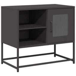 Berkfield Tv Cabinet Black 68X39X60.5 Cm Steel - thumbnail 2