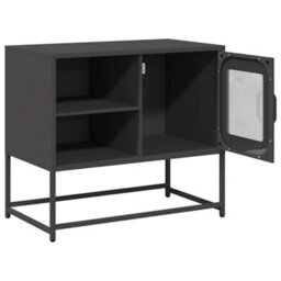 Berkfield Tv Cabinet Black 68X39X60.5 Cm Steel - thumbnail 6
