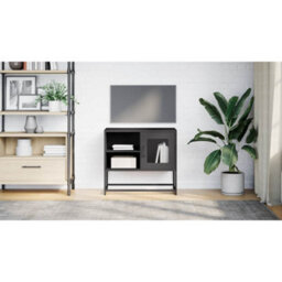 Berkfield Tv Cabinet Black 68X39X60.5 Cm Steel - thumbnail 3