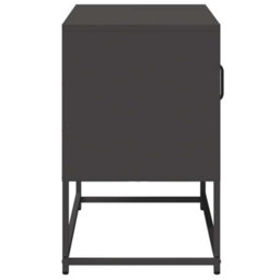 Berkfield Tv Cabinet Black 68X39X60.5 Cm Steel - thumbnail 7
