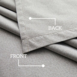 Oxford Homeware Eyelet Beige Linen Effect Curtains Fully Lined 100% Blackout Thermal Insulated Curtain Pair (W)168Cmx(L)183Cm - thumbnail 5