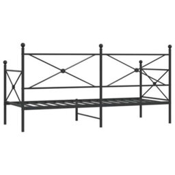 Walplus Day Bed Without Mattress Black 90X200 Cm Steel - thumbnail 7