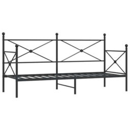 Walplus Day Bed Without Mattress Black 90X200 Cm Steel - thumbnail 2