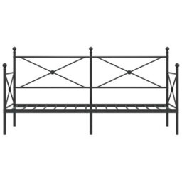 Walplus Day Bed Without Mattress Black 90X200 Cm Steel - thumbnail 5