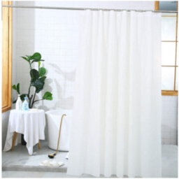 Ivory Plain Shower Curtain (W)180 - thumbnail 4