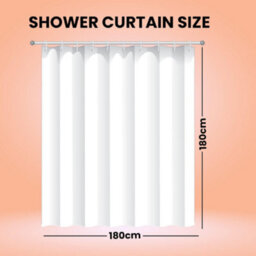 Ivory Plain Shower Curtain (W)180 - thumbnail 5