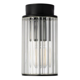 Luminosa Lighting Luminosa Norfolk Outdoor Surface Mounted Downlight Black, Clear Glass Shade E27, Ip44 - thumbnail 5
