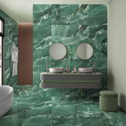 Luxury Green Onyx Marble Effect 60X120 Large Polished Porcelain Tile (Pack Of Two With Coverage Of 1.44Sqm) - thumbnail 1