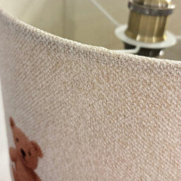 CGC Lighting Cgc Blake 45Cm Large Oatmeal Linen Blue Teddy Bear Children's Lamp Shade - thumbnail 7