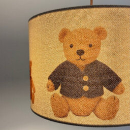 CGC Lighting Cgc Blake 45Cm Large Oatmeal Linen Blue Teddy Bear Children's Lamp Shade - thumbnail 8