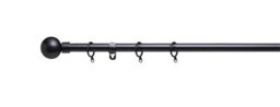 Lister Cartwright 19 mm Extendable Metal Curtain Poles  - Gun Metal (Ball Finials, 120 - 210 Cm) - thumbnail 2