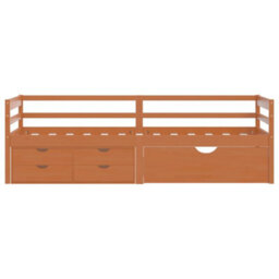 Vidaxl Bed Frame With Storage Without Mattress Honey Brown 90X200 Cm - thumbnail 4