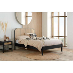 Birlea Margot King Rattan Bed Black - thumbnail 1