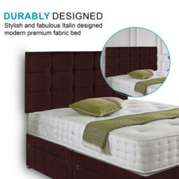 Dining Tables Rio Matching Headboard Divan Set, 2 Drawer On Same Side With Sprung 1500 Comfort Mattress - King - thumbnail 3