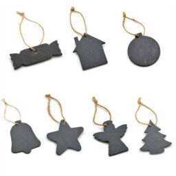 Nicola Spring Slate Christmas Tree Decoration - 7.5 X 2.5Cm - Cracker - thumbnail 4